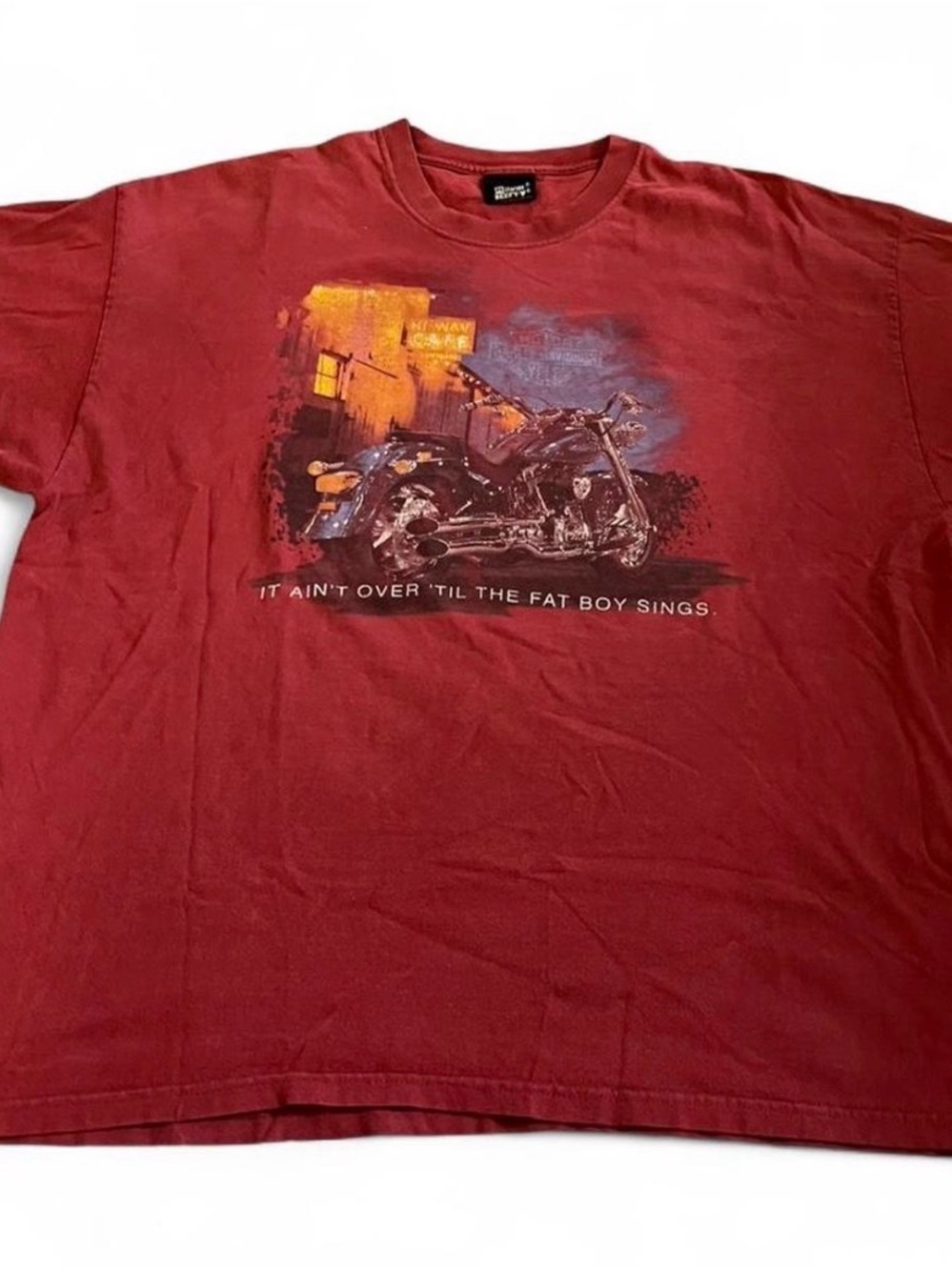 VTG Harley Davidson Shirt New Berlin It Ain’t Over Till The Fat Boy Sings XXL